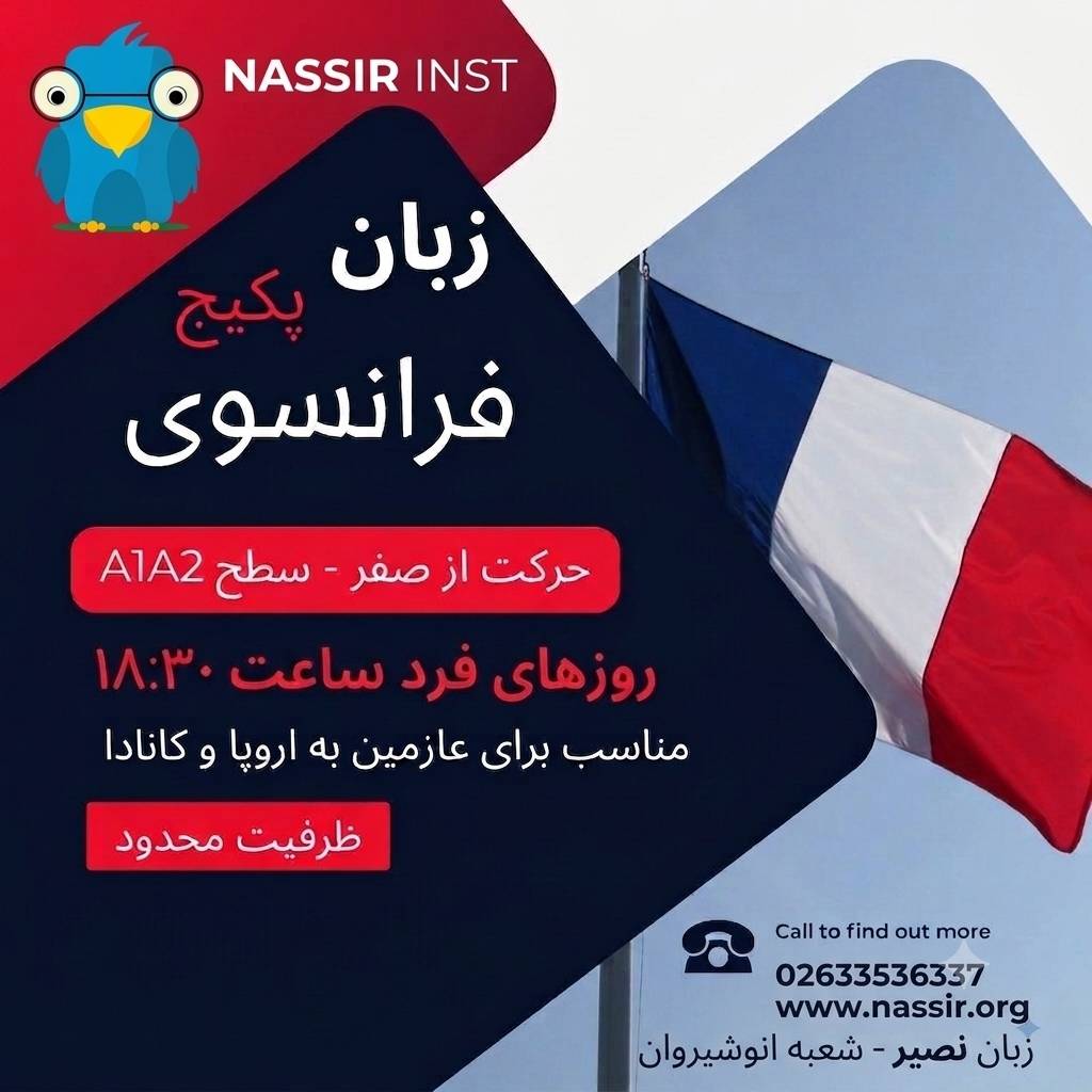 مؤسسات آنلاین و حضوری زبان نصیر