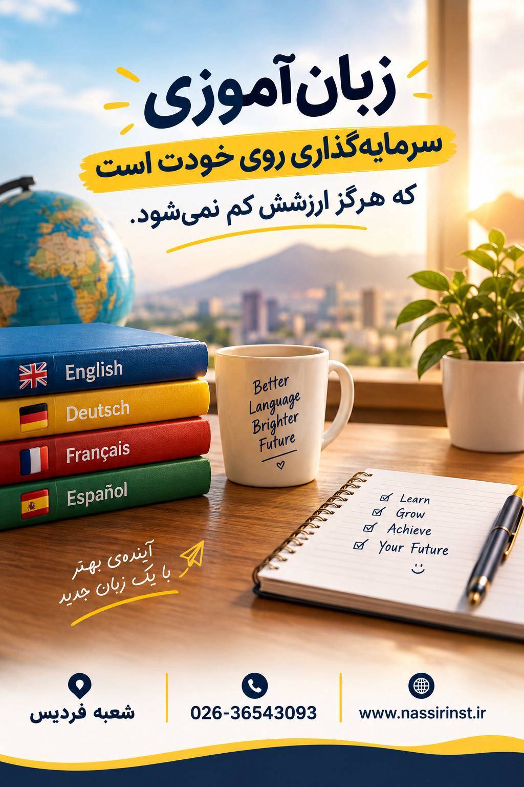 مؤسسات آنلاین و حضوری زبان نصیر